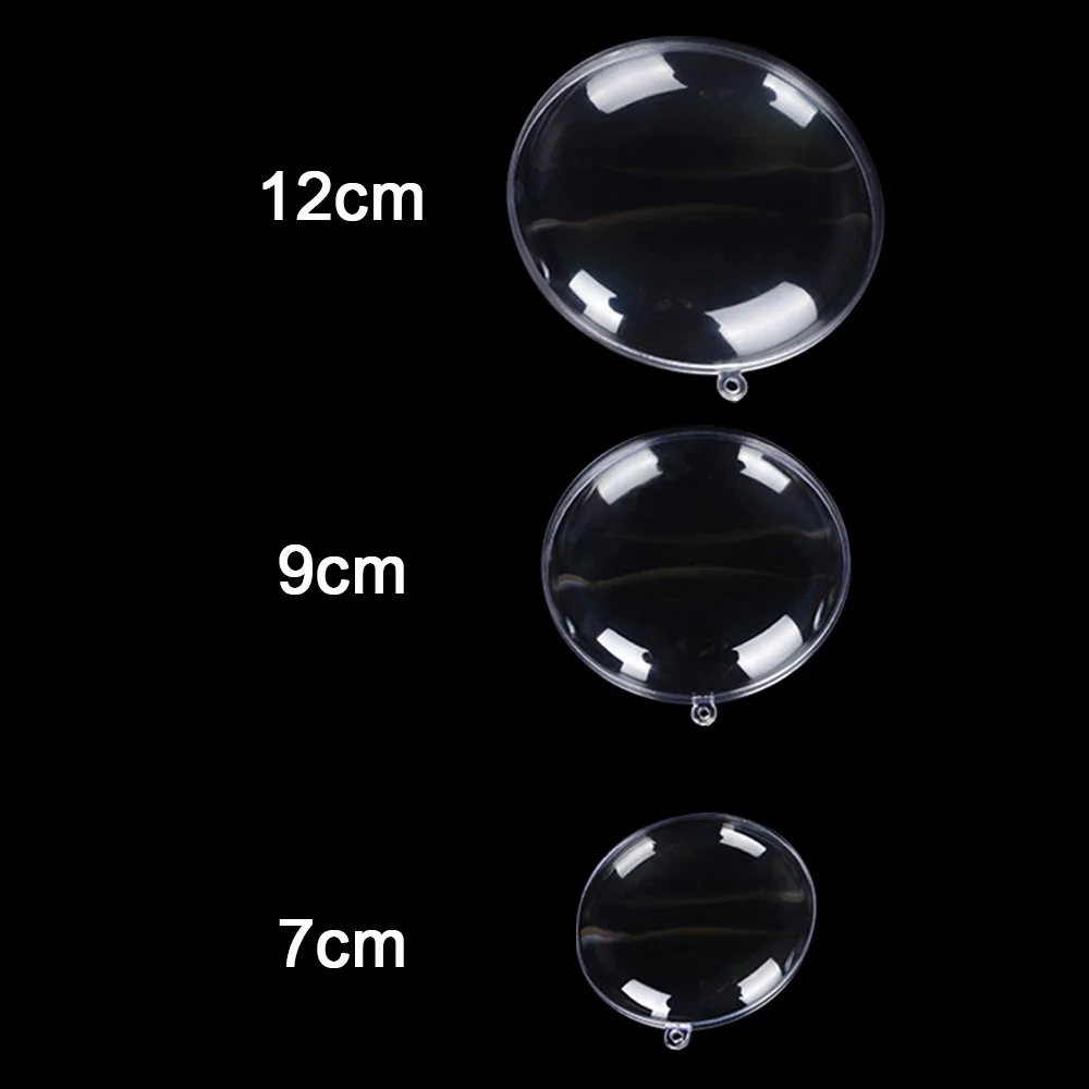 8-11cm Oblate Shape Christmas 2022 Transparent Ball christmas tree ornaments Christmas and new year Home decor Wedding Decor