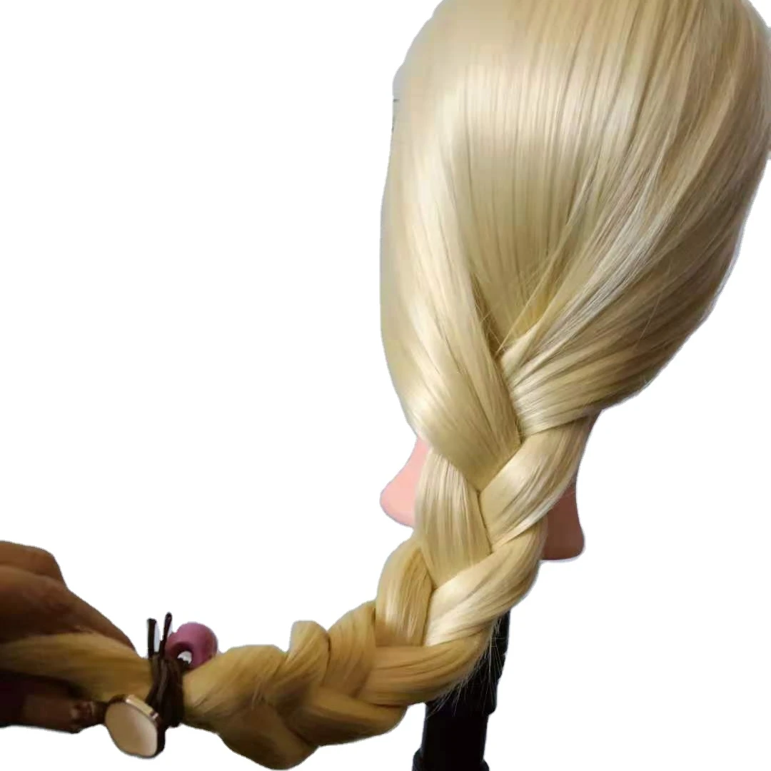 Лидер продаж, Модный высококачественный недорогой манекен из химического волокна, тренировочная оплетка для стрижки волос, для использования в салоне, манекен, головка