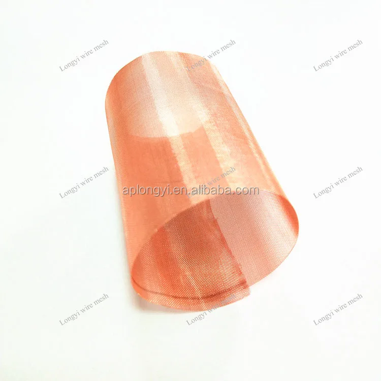 1.5mx30m roll 100 120 150 180 200 mesh 99.96% pure copper emi shielding faraday cage copper fabric