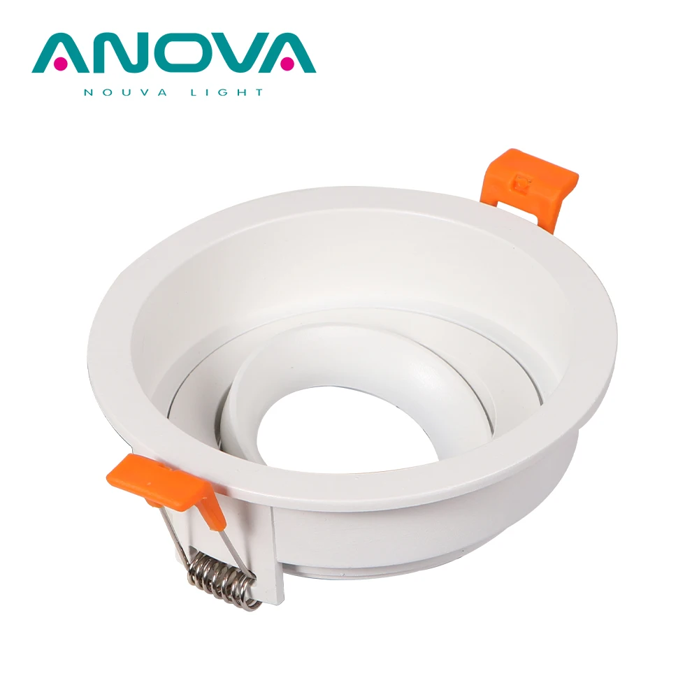 Anti glare housing gu10 mr16 led module spot light fixture led downlight die cast round frame only
