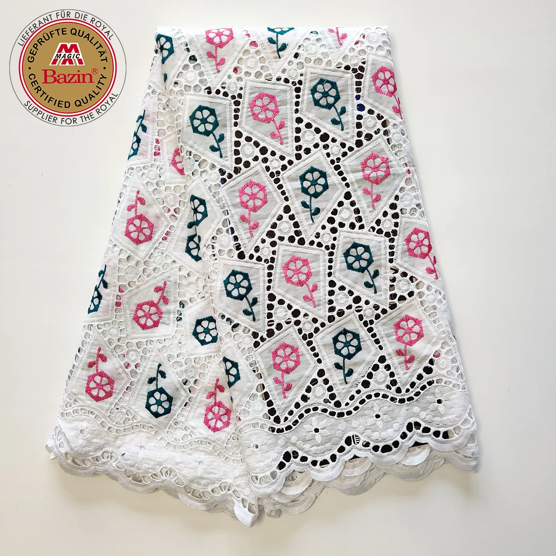 Вышитая сухая кружевная ткань 2020, высококачественное кружево из 100% хлопка для традиционного свадебного платья, швейцарская вуаль, кружевной материал