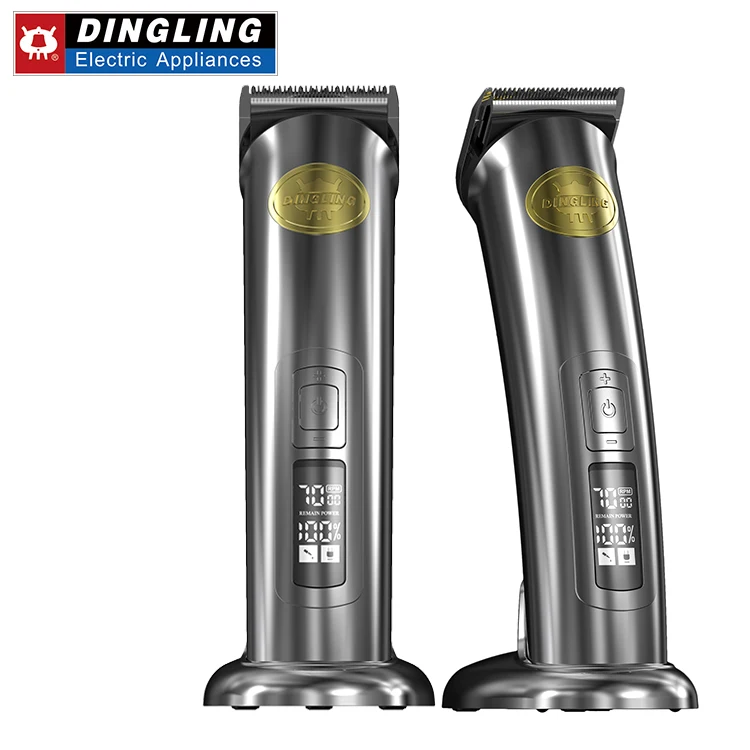Dingling LED Display 5 Different Cutting Speed hair clipper online lighter barberhair clippers