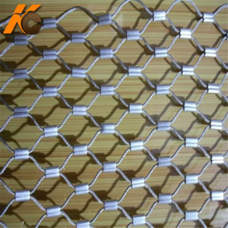 Kangchen  304 316L Architectural Rope Ferrule Type Flexible Stainless Steel Wire Rope Cable Mesh