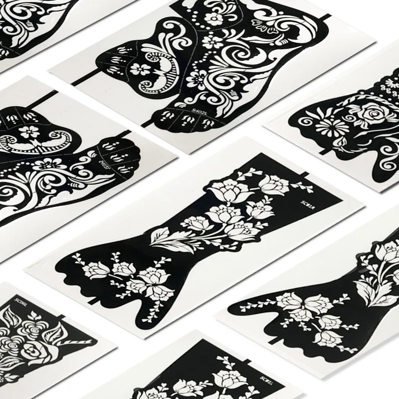 Moonlight Hand & Foot Henna Stencils Sticker for Henna Tattoo Henna Temporary Tattoo