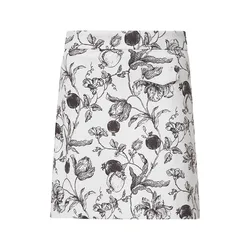 Naivee fall new commuter pomegranate plant print suede A-line printed skirt for women