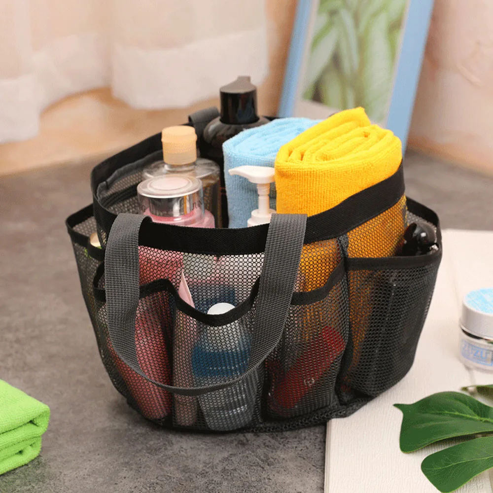 Wholesale Multi-Function Gauze Makeup Travel Storage Portable Swimming Bath Bag Mesh Tote Beach Bag For Vocation