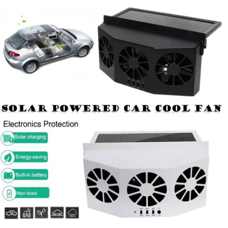 
Solar/USB Dual Charging Vehicle Cooling Tool Car Exhaust Fan Vehicle Air Circulation Smoke Exhaust Fan Car Ventilation Fan 