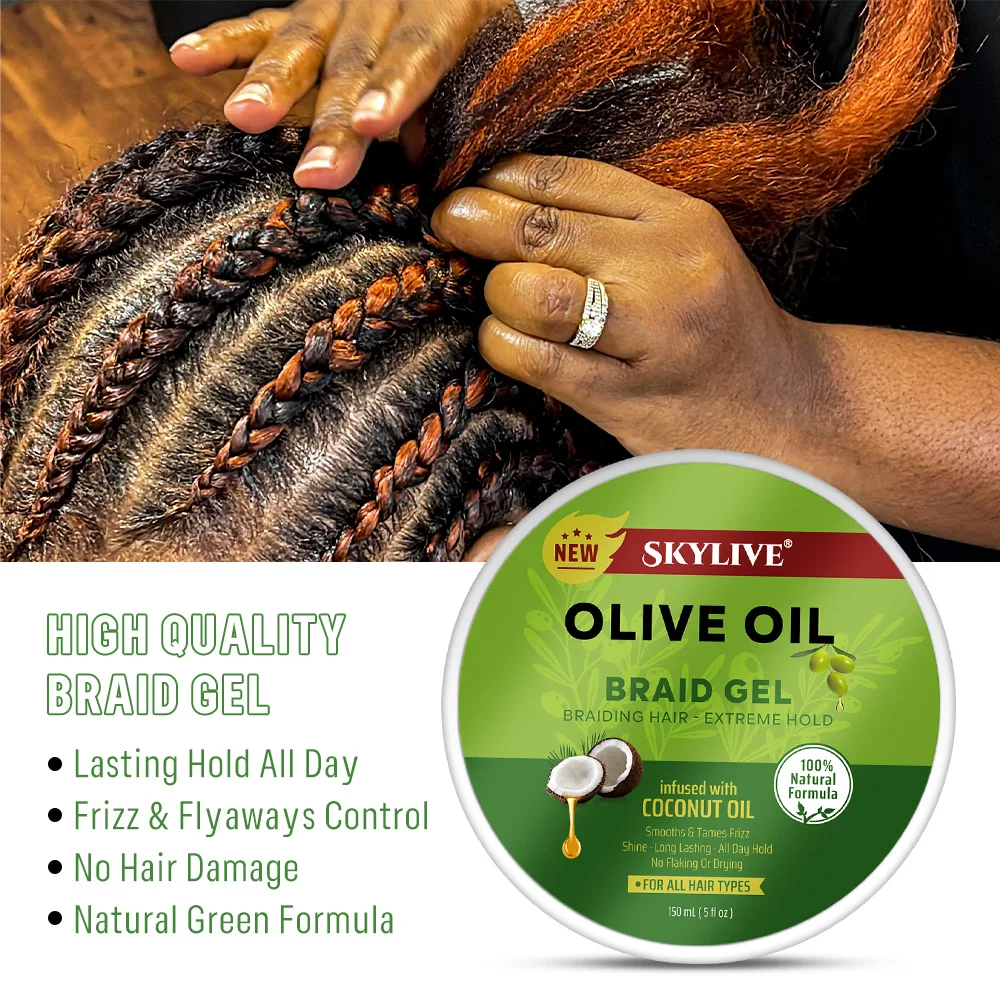 Private Label All Day Lock Extra Hold 4c Hair Styling Twist Locking Edge Braid Hair Gel Vendor Shine And Jam Gel
