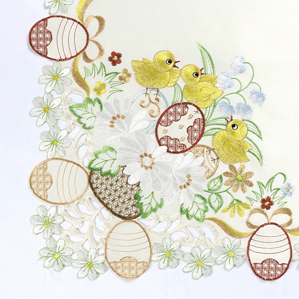 OWENIE Easter floral square home trends custom cheap dining table cover polyester tablecloths