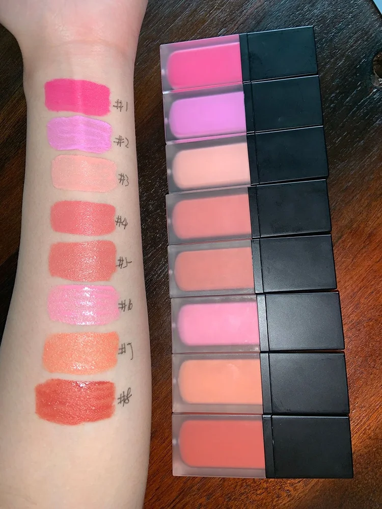 Wholesale lip tint oem cheek liquid blush private label face makeup liquid blusher