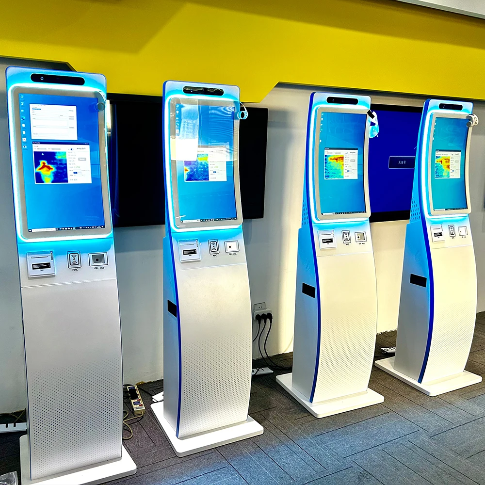 24 inch digital interactive touch screen kiosk food ordering  self serve self pos payment thermal printer  windows