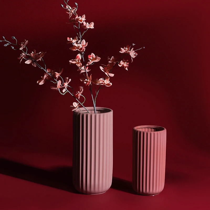 
Nordic flower porcelain hand feeling paint ceramic vase for home decoration 