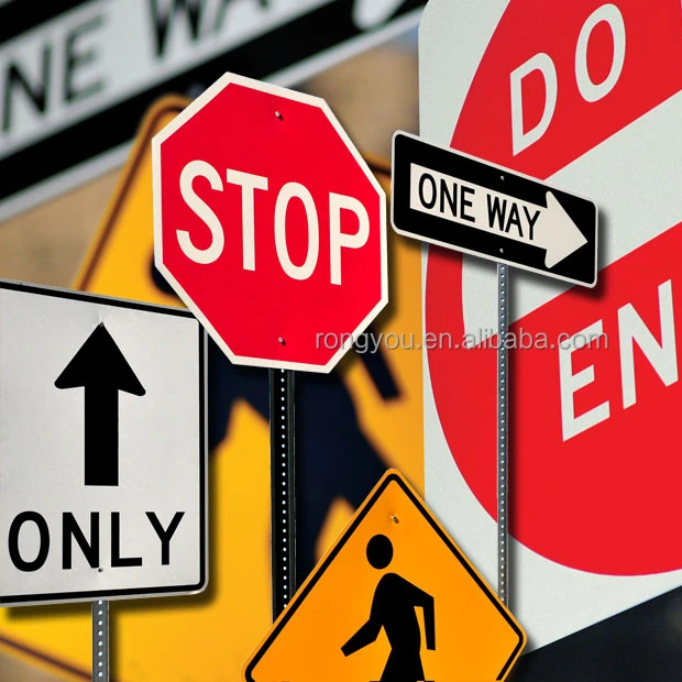 Custom Factory Price Aluminum Reflective Sign Traffic Warning Stop Signal Road Signs
