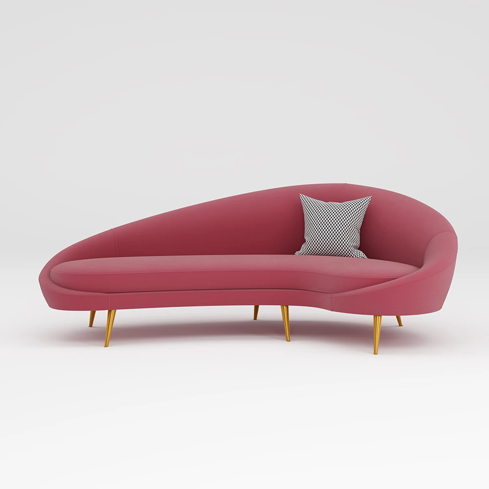 Modern Light Luxury Sofa Italian Minimalist Circular Arc Combination Creative Leisure Hotel Lobby Lounge Area Shaped Sofa