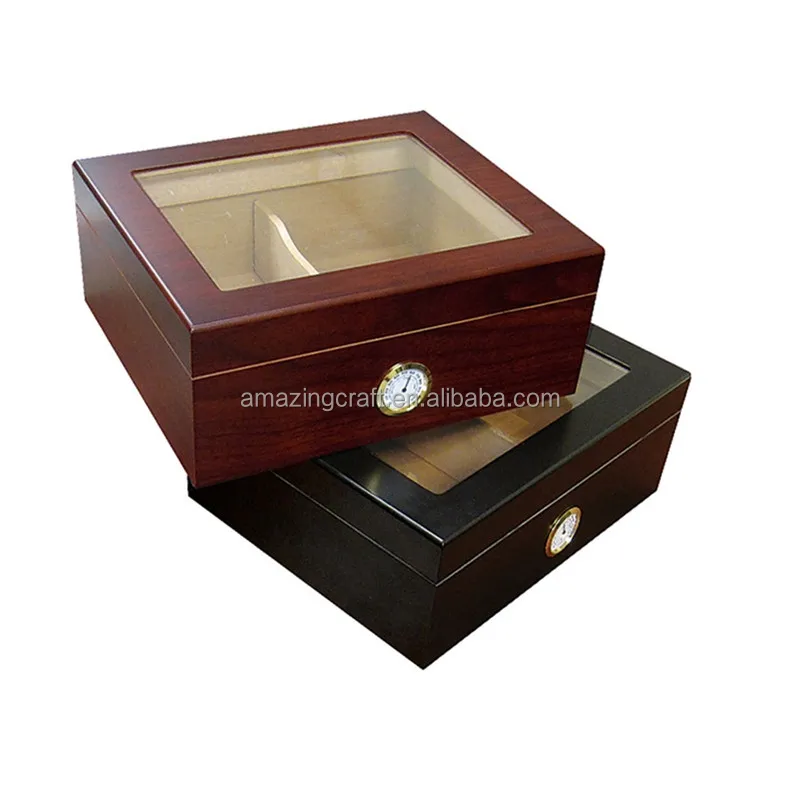 Solid Wood Wedding Cigar Box Custom Humidor Box with Hygrometer Groomsmen Gifts Customized Size Wholesale