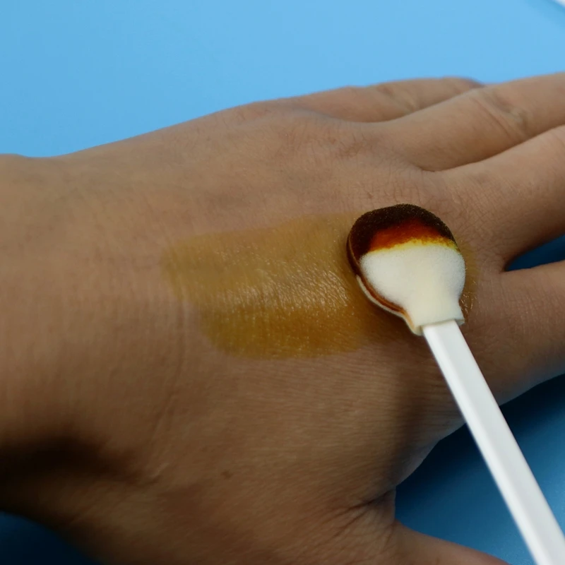 Disposable White PP Stick Big Round Head Sponge Stick Medical Foam Swab Applicator