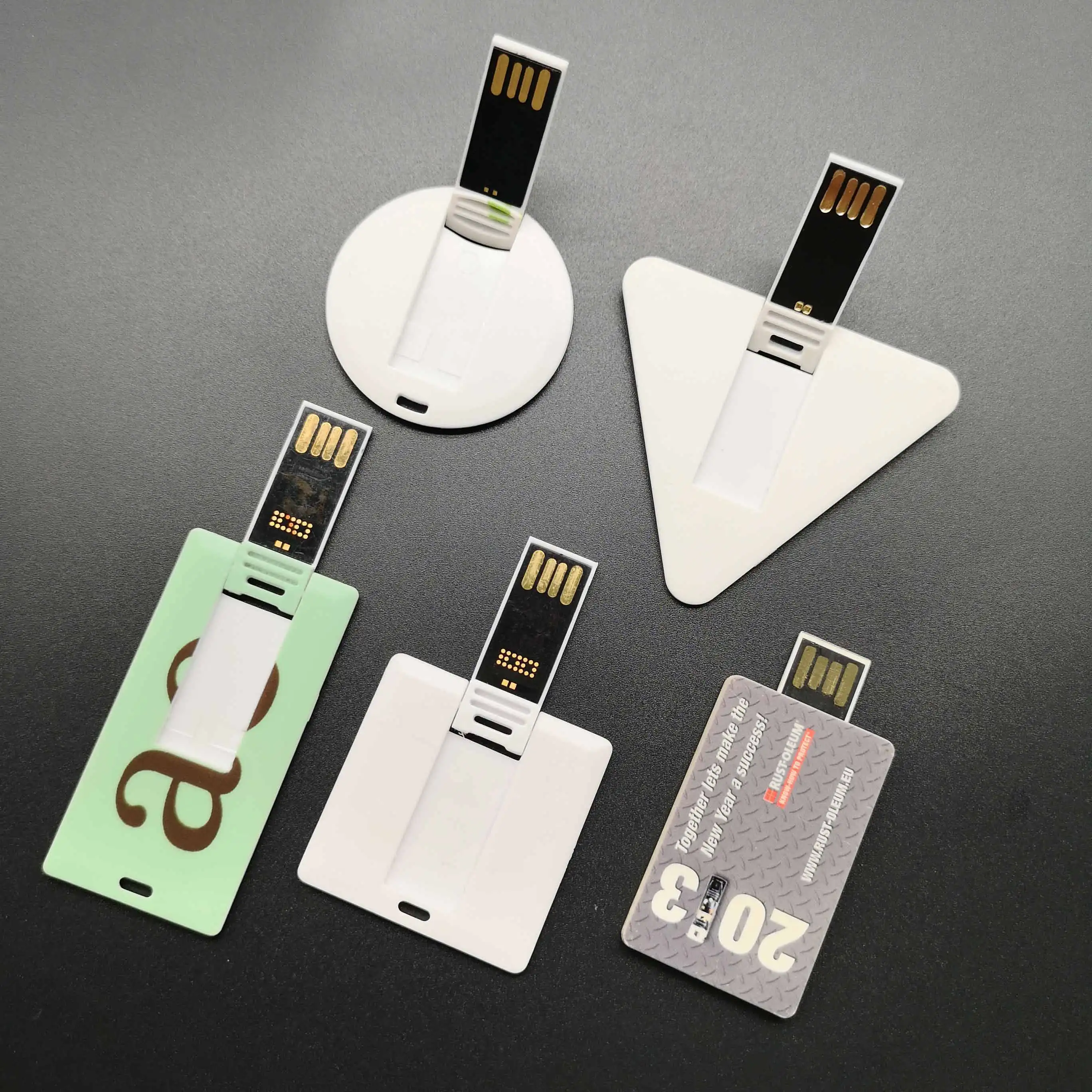 
Round Plastic Bank Business Credit Flip Card Usb Flash Drives Pen Drive 8GB 16GB 32GB 64GB 128GB Gadget With logos 