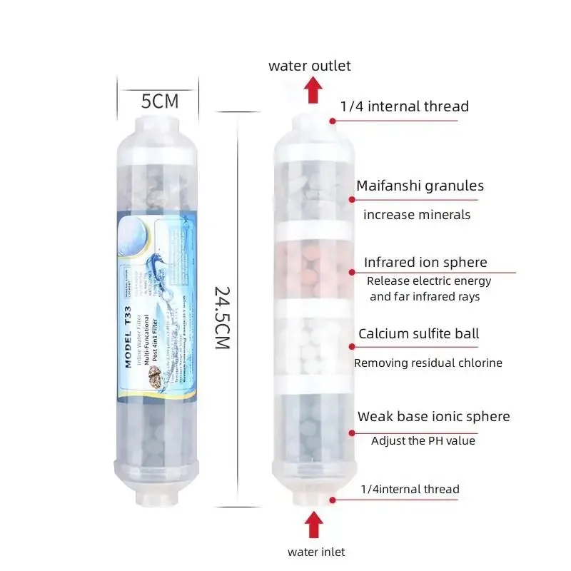 4 in 1 mineralizing Filter pH Balance and Restore Minerals Bio-Ceramic/Far Infrared/Remineralization Filter Cartridge