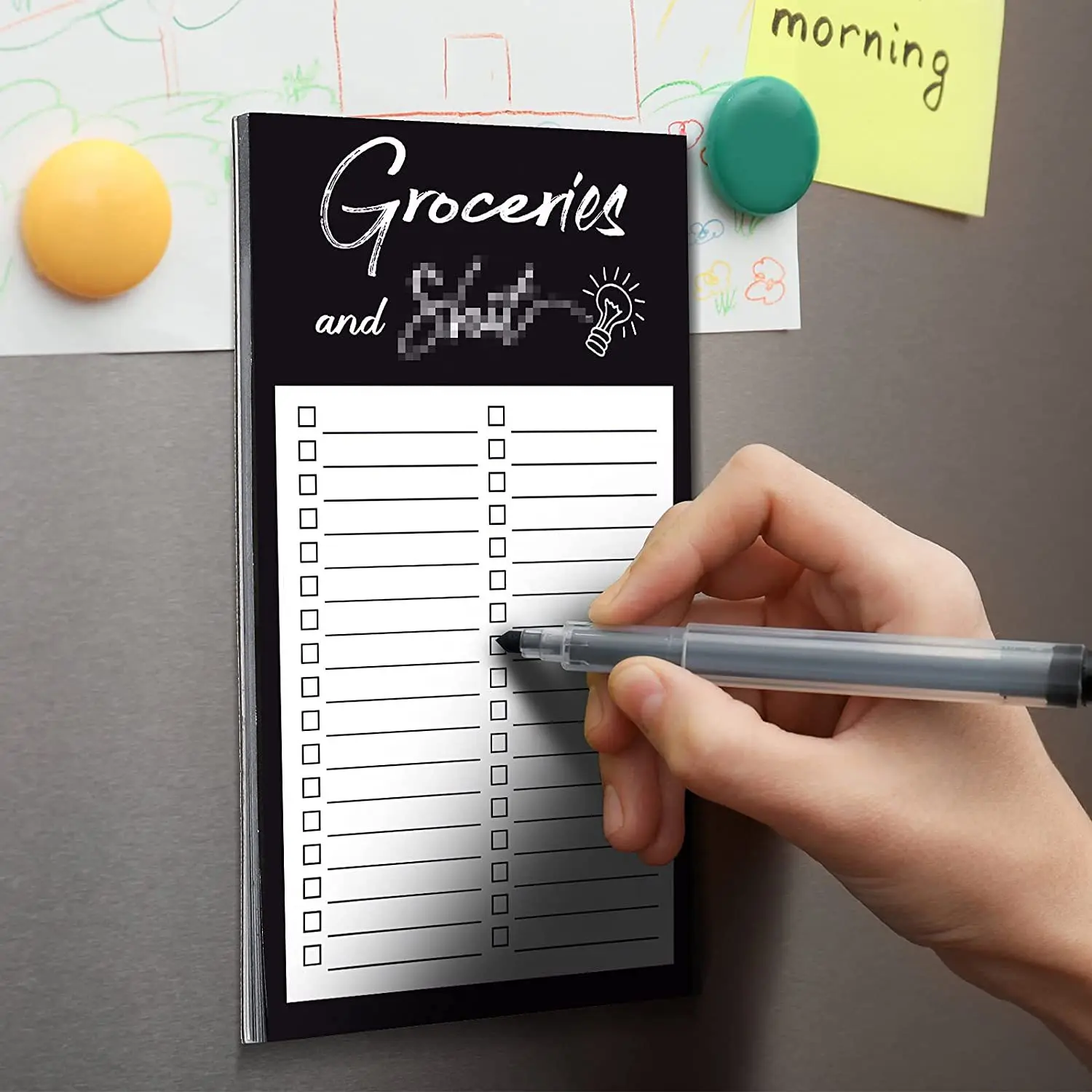 Simple  Grocery Menu Board Memo Weekly Planner To Do List Refrigerator Magnets Stickers Magnetic Notepad for fridge
