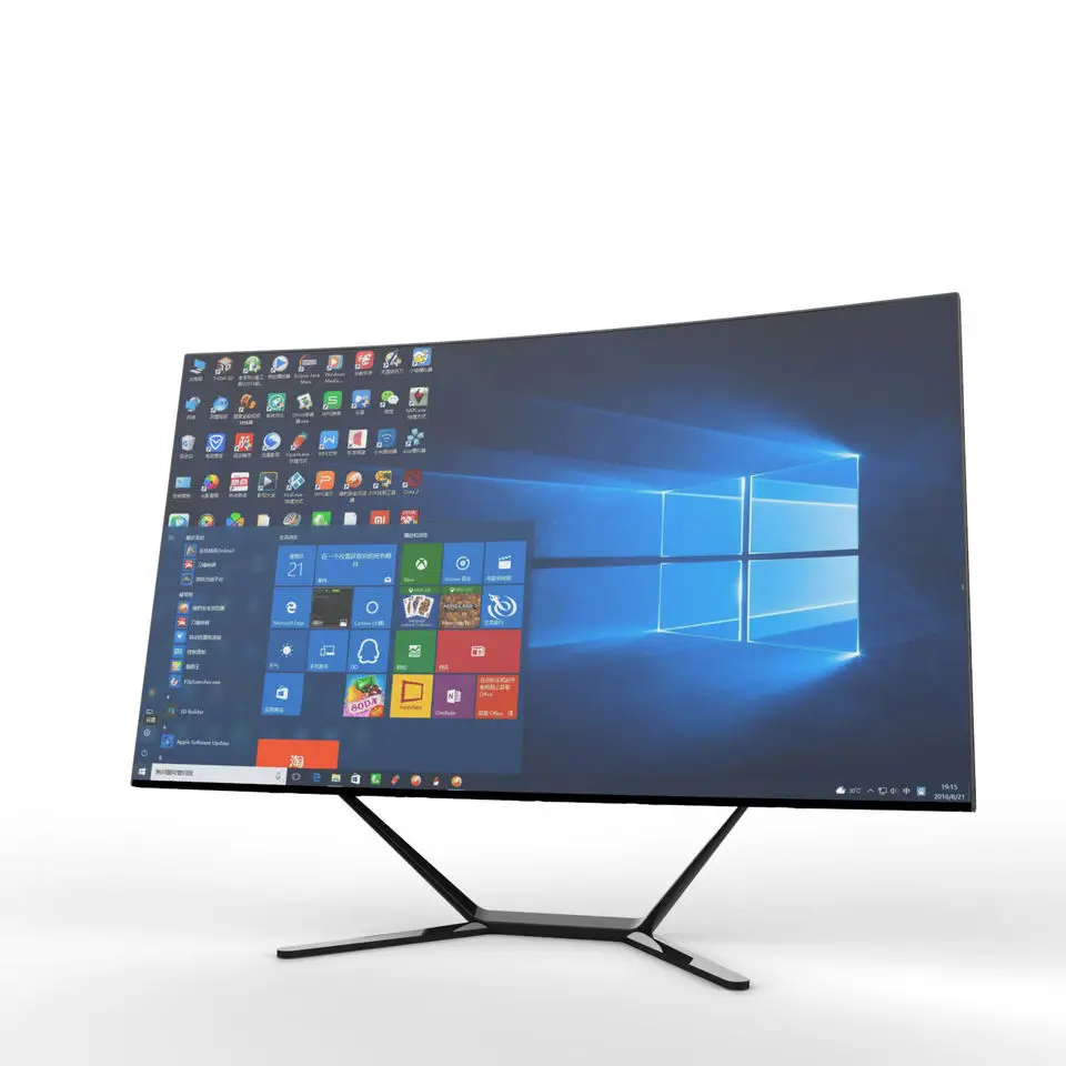 Big Screen Desktops Rotated Toportrait Screen i5/i7 CPU 24 Inch With Barebone System Support Diy pc Desktop Gaming Pc All In one