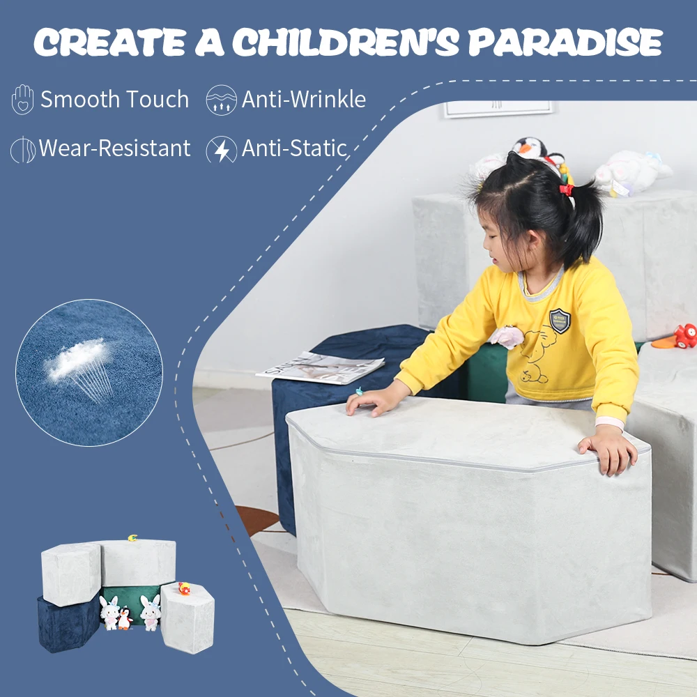 Customization soft Furniture high density foam kids sofa children playing sofa for Home bedroom bathroom sofa