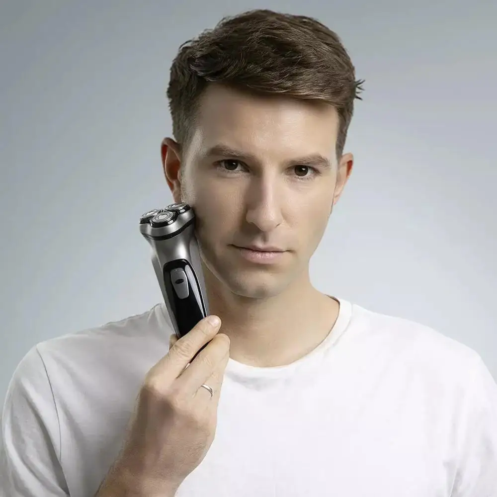 BlackStone Electric Shavers Washable 3D Triple Floating Blade Head Shaver Electric Rechargeable For Men