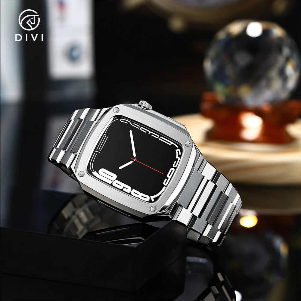 Hot sale I Watch Band 44mm Series 4/5/6/SE with Case, Stainless Steel i Watch Bands with Protective Cover