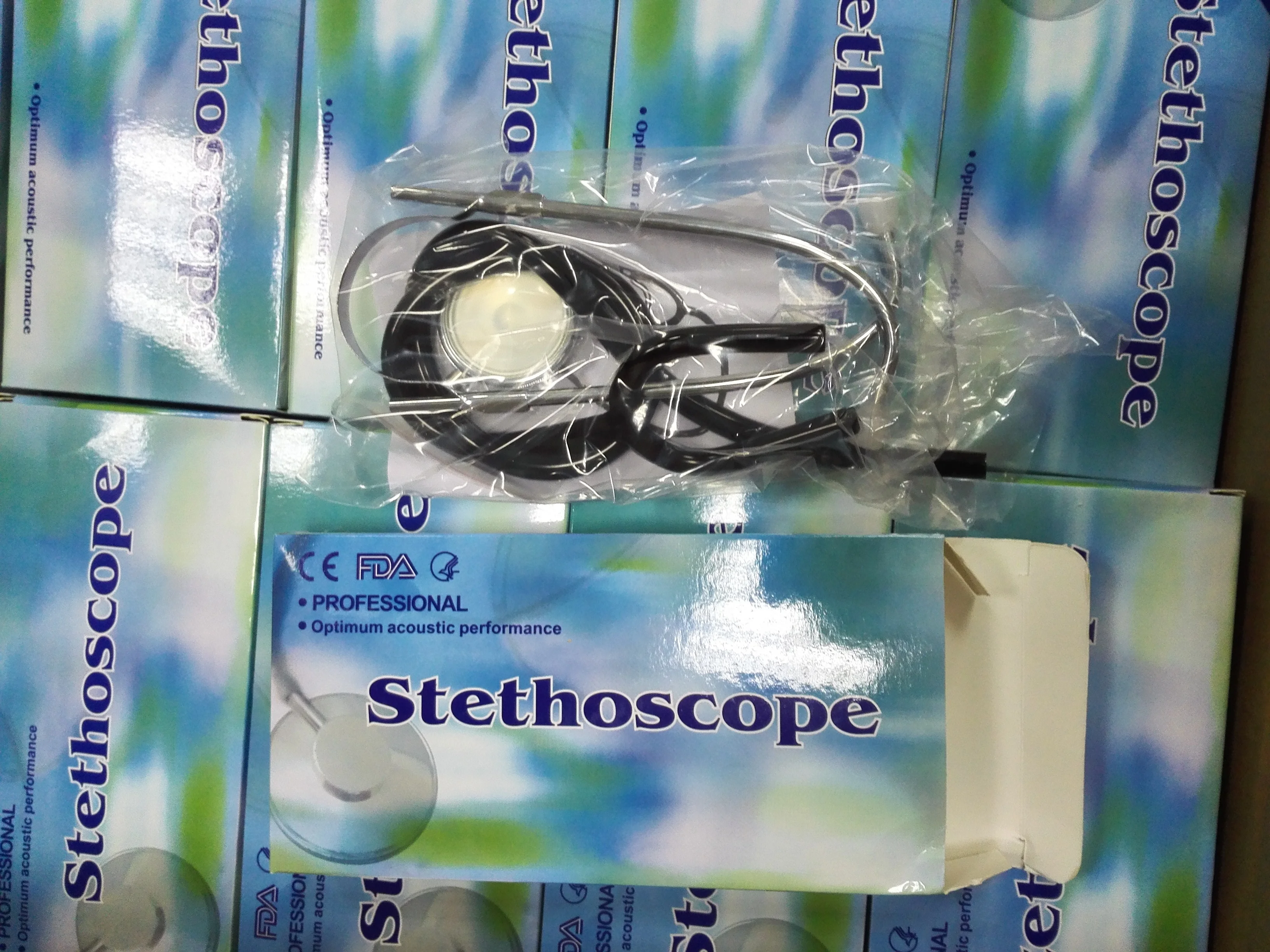 CE approved stethoscopes double tube teaching clinical use best price electronic case stethoscop estetoscopio medical equipment