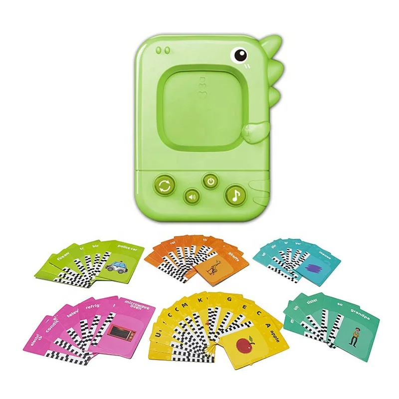 Обучающий развивающий динозавр говорящие флеш-карты игрушечный обучающий аппарат детские карманные речевые карты машинка для чтения с 96 словами