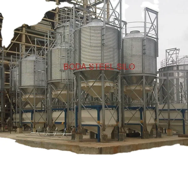 Hopper steel silo for storage soybean meal /small hopper bin/steel hopper