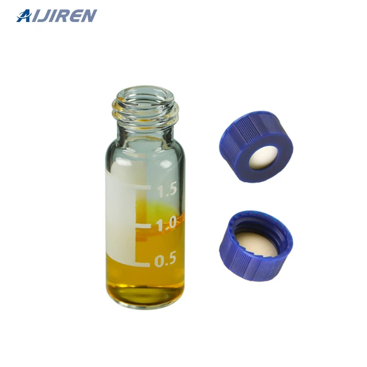 Aijiren 9mm Thread 2ml Chromatography Glass clear Vial for HPLC/GC UPLC with Plastic Screw Cap and Septa