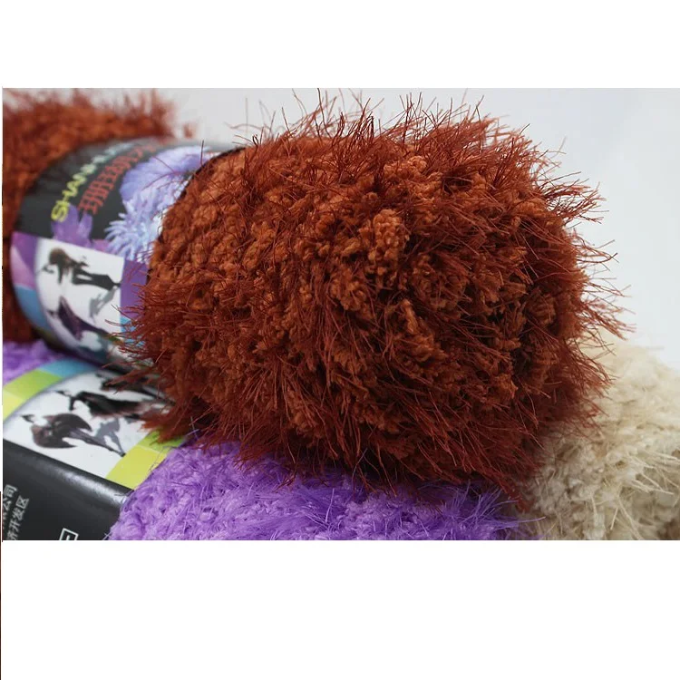Sink-Friendly Mink Feather Fur Yarn For Crochet Sweater