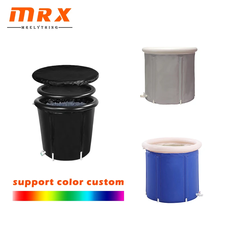 MRX wholesale foldable cold plunge inflatable bathtub pvc ice bath pool with bag for sports recovery inflatable cold plunge tub