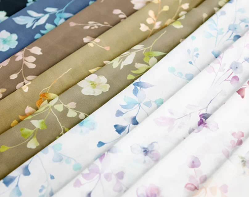 Factory Supply Woven Polyester Chiffon Printing Fabric Flower Pattern Spring Summer Women Fashion Digital Printing Fabric