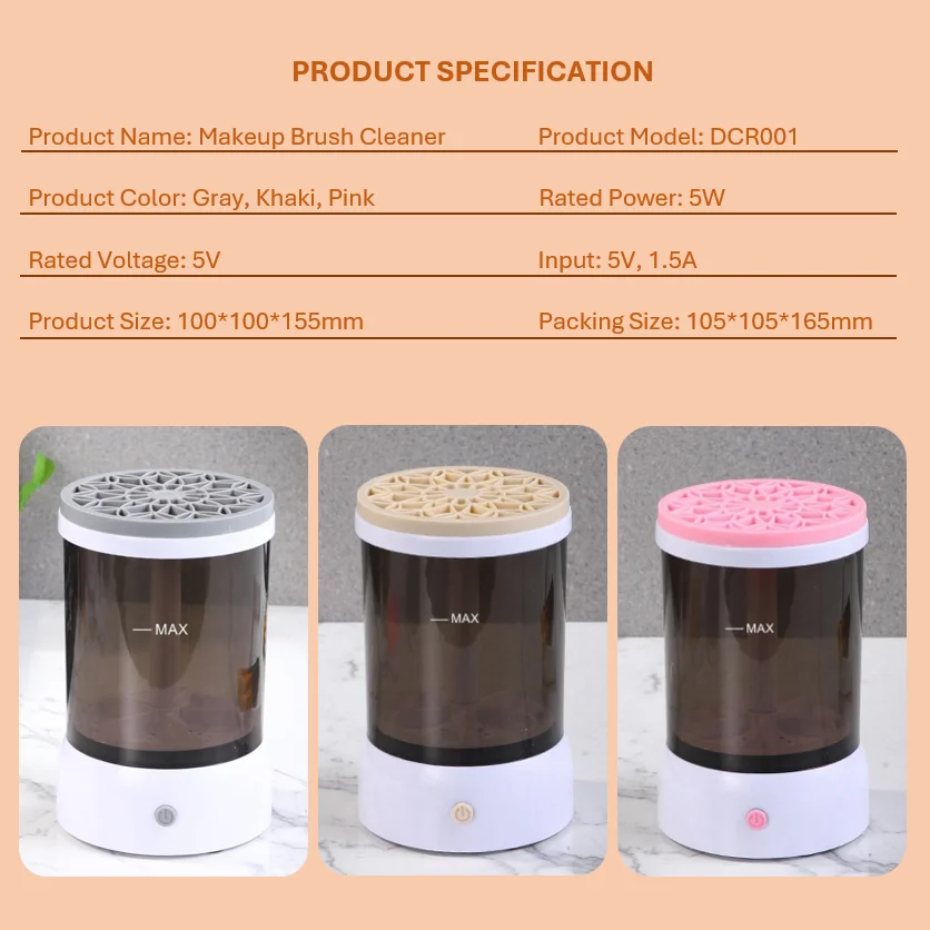 Upgraded Edition  Automatic Spinning Makeup Brush Cleaner Machine for All Sizes of Brushes Sponges Beauty Eggs Powder Puffs