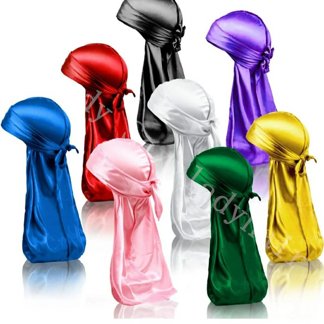 WY1 высококачественные фабричные дешевые дизайнерские шелковистые бархатные Durag атласные колпаки в наличии