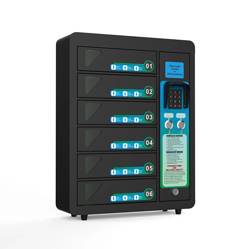  6 Bay сотовый телефон сталь 3 в 1 Тип c /micro /8pin шкафчик с замком зарядная станция шкаф для зарядки мобильных