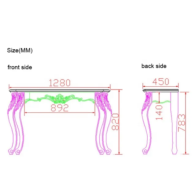 Консоль настенный боковой стол