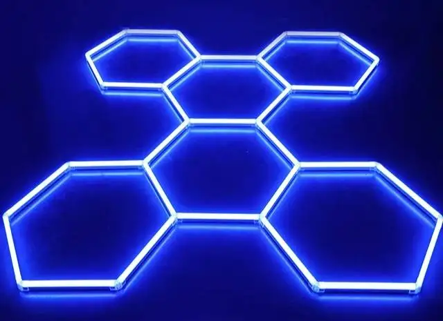 hexagonal splicing ambient led touch modular light y shape wood panel warm wall large samples light 6500k