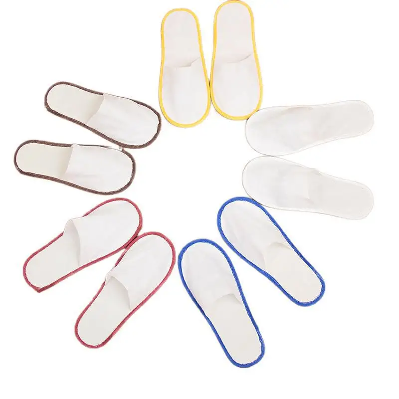 
Hotel disposable slippers guest room disposable non-woven slippers woolen cloth slippers linen 