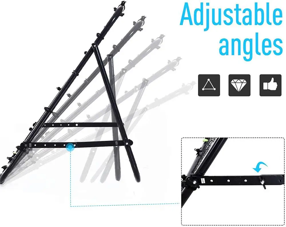 Rebounder Net Soccer Kickback Target Goal Kids Adults Football Training Aid Multi-Sports Practice Adjustable Black