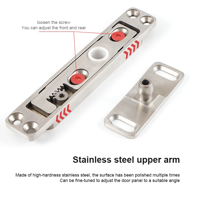 System 360 Degree Hidden Swivel Wooden Ball Bearing Accessory Set Hydraulic Spring Hinge Glass Hardware Door Pivot Floor