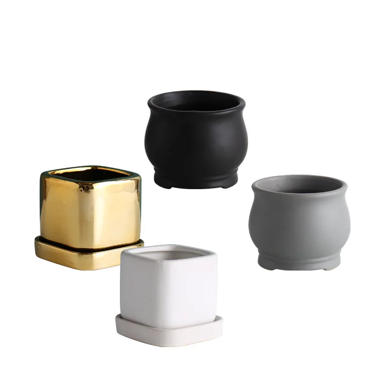 Nordic home decoration modern planter mini pots ceramic flower pot office succulent pots