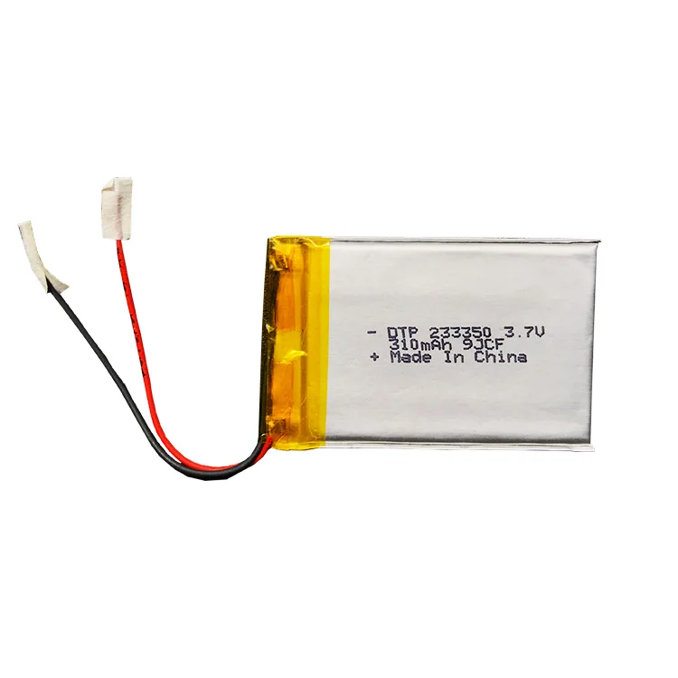 Ultra thin lithium polymer batteries 310mAh 3.7v rechargeable 233350 wholesale lipo battery cell li-ion battery