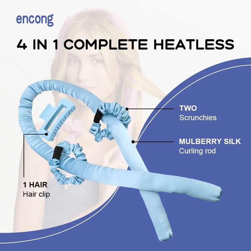 Hair Curling Ribbon Curling Roller Headband Portable Magic No Heat Portable Hair Curler Silk Sleeping Heatless Hair Curler