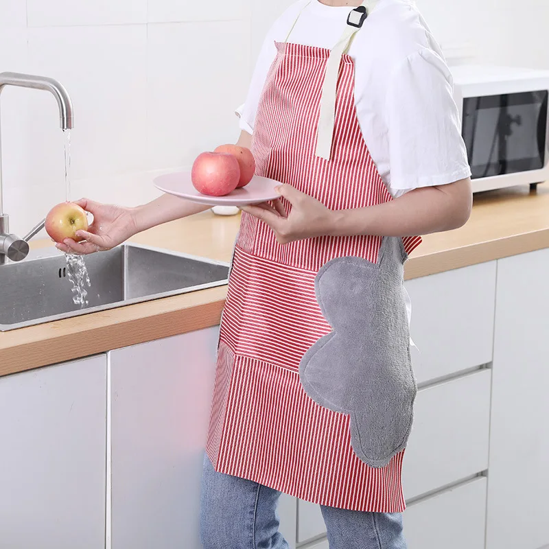 Custom Logo Washable Waterproof Cooking Apron with Adjustable Neck Straps Women Cleaning Bib Aprons