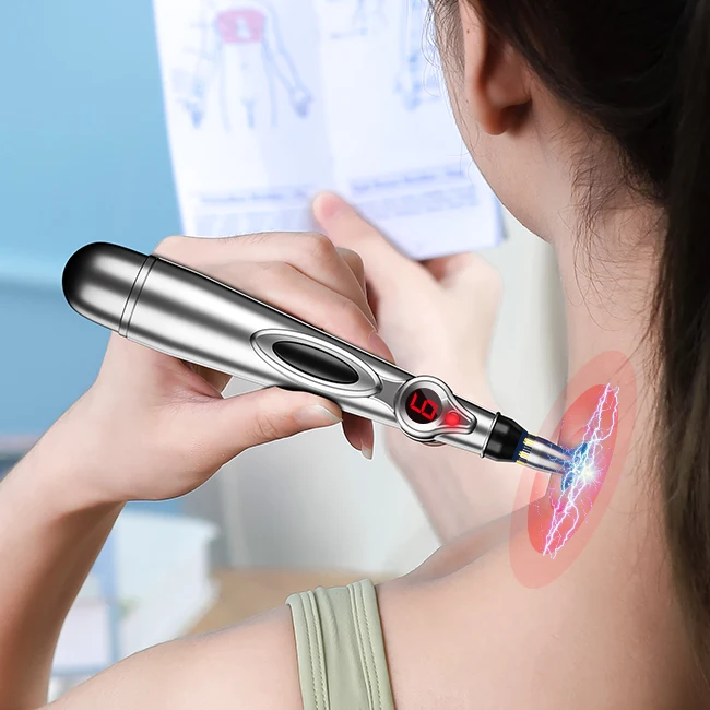Digital Therapy Acupoint health beauty 9 gears electric meridian acupuncture pen massager