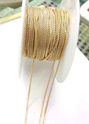 SFC026 1mm High quality 14k gold filled box chain for jewelry making