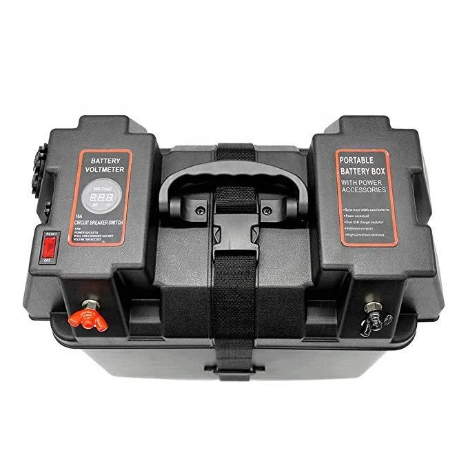 5.1V 4.8A USB Output Large Caravan RV Motor Home Yacht Marine Grade Cigarette Sockets Battery Box