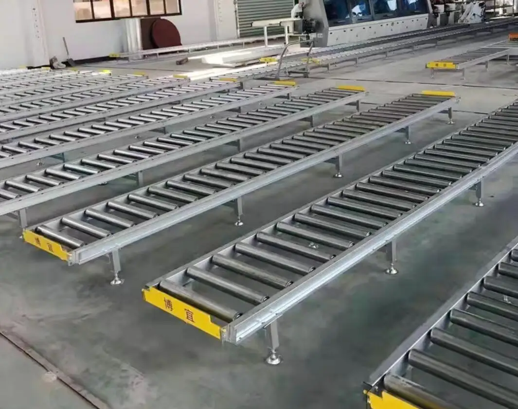 Wholesale wood board panel roller conveyor, board gravity roller conveyor system